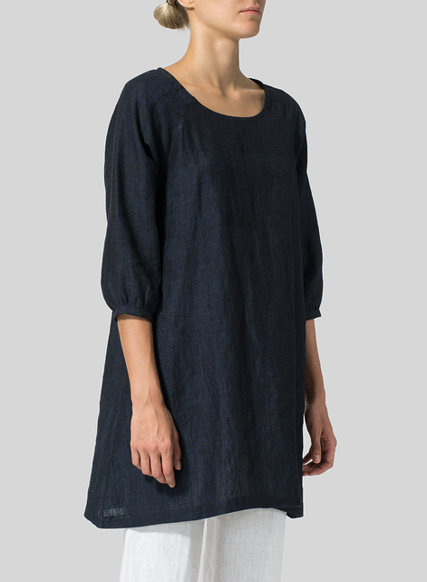 Linen Elbow Sleeve Tunic