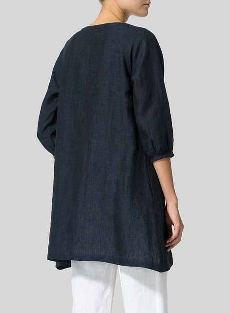 Linen Elbow Sleeve Tunic