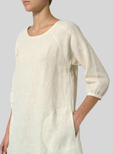 Linen Elbow Sleeve Tunic