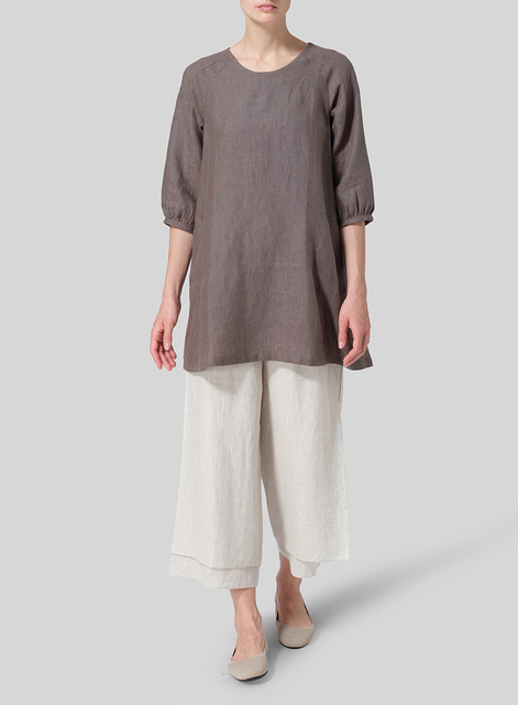 Linen Elbow Sleeve Tunic