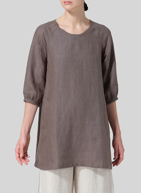 Linen Elbow Sleeve Tunic