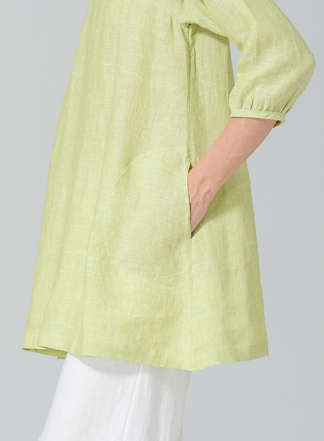 Linen Elbow Sleeve Tunic