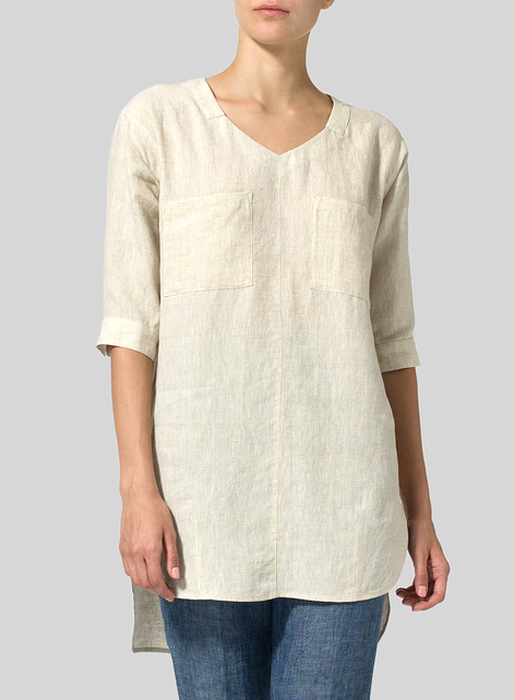 Linen Drop-shoulder Tunics