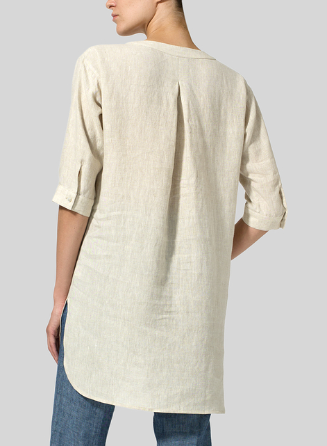 Linen Drop-shoulder Tunics