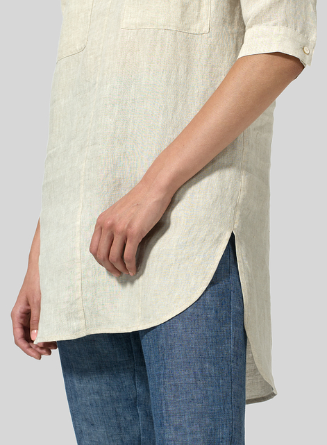 Linen Drop-shoulder Tunics