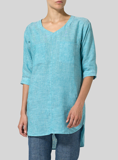 Linen Drop-shoulder Tunics