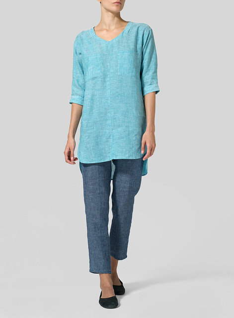 Linen Drop-shoulder Tunics