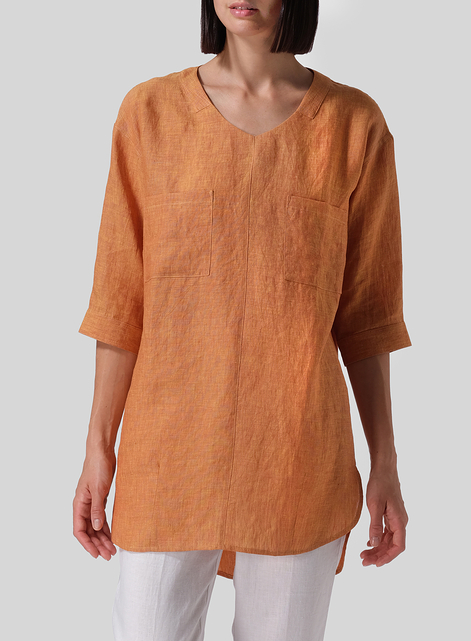 Linen Drop-shoulder Tunics