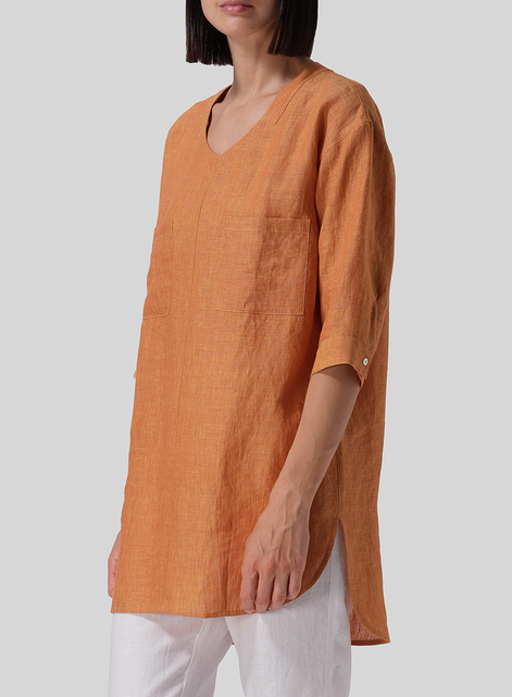 Linen Drop-shoulder Tunics