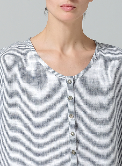 Linen Wide S/Sleeve Blouse