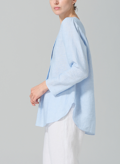 Linen L/S Relaxed Fit Blouse