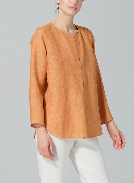 Linen L/S Relaxed Fit Blouse