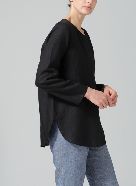 Linen L/S Relaxed Fit Blouse