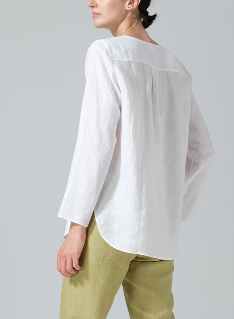 Linen L/S Relaxed Fit Blouse