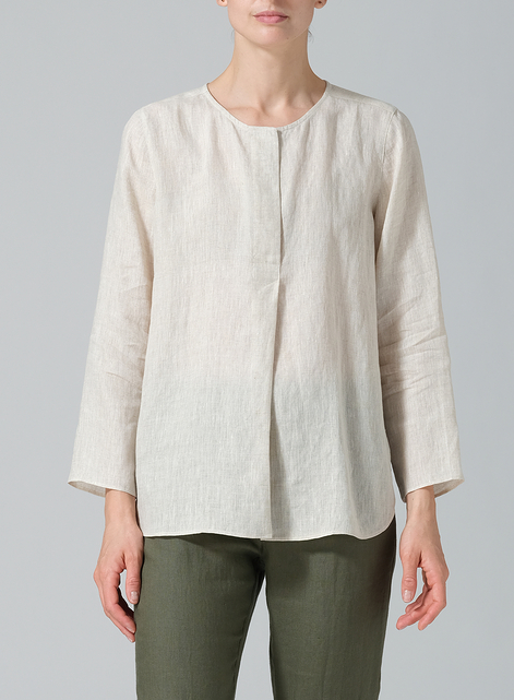 Linen L/S Relaxed Fit Blouse