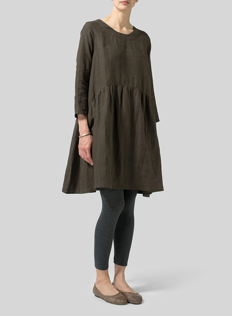 Linen A-line Long Top