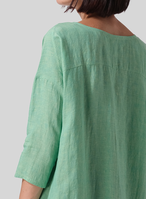 Linen Oversized Top