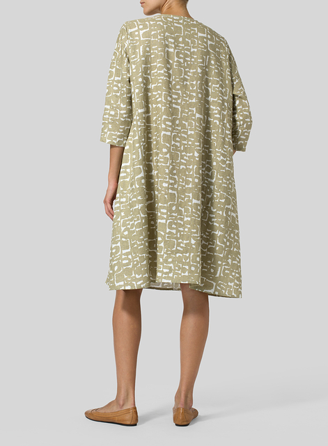 Linen Printed Pattern Long Tunic