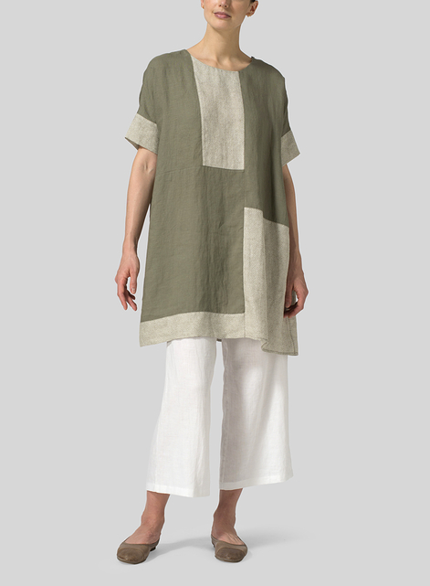 Linen Oversize Patchwork Tunic