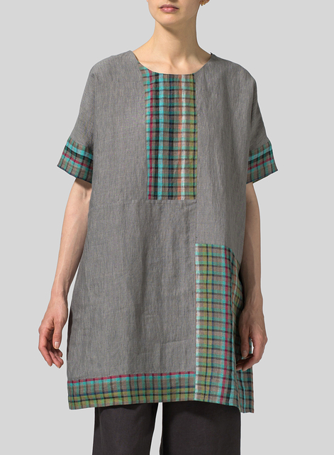 Linen Oversize Patchwork Tunic