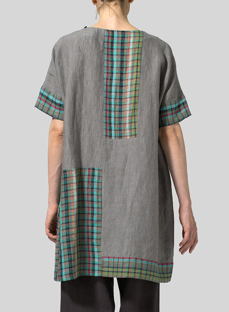 Linen Oversize Patchwork Tunic