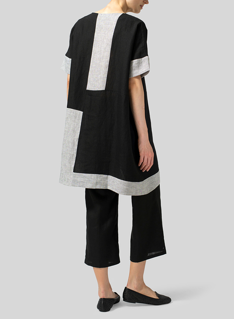 Linen Oversize Patchwork Tunic