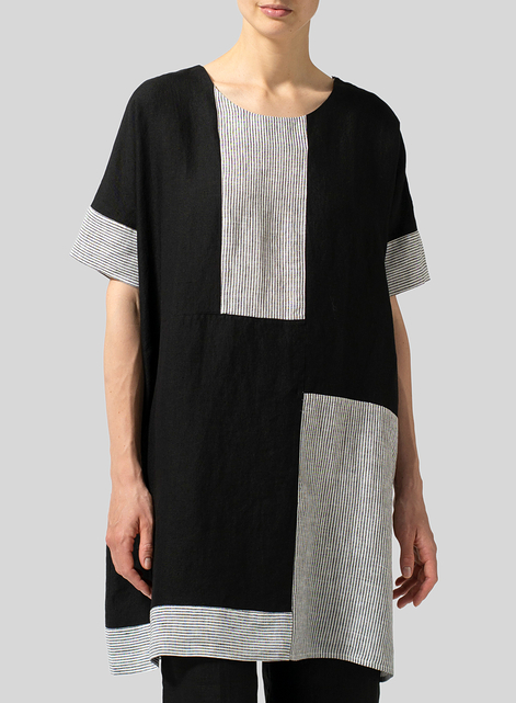 Linen Oversize Patchwork Tunic