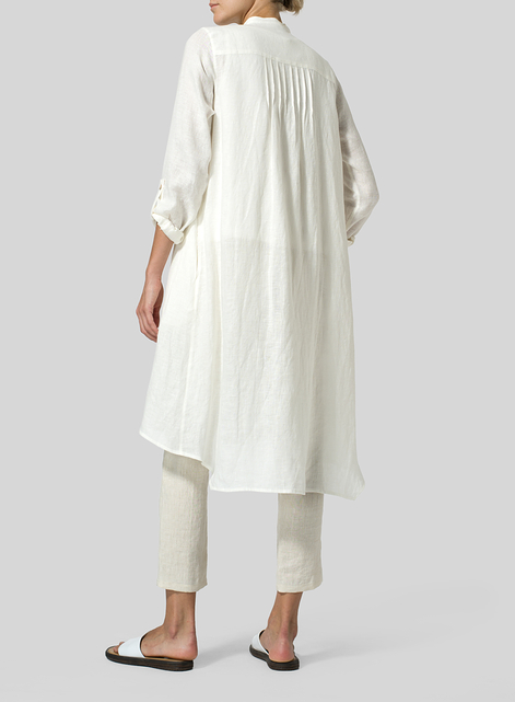 Linen A-Line Long Sleeve Tunic