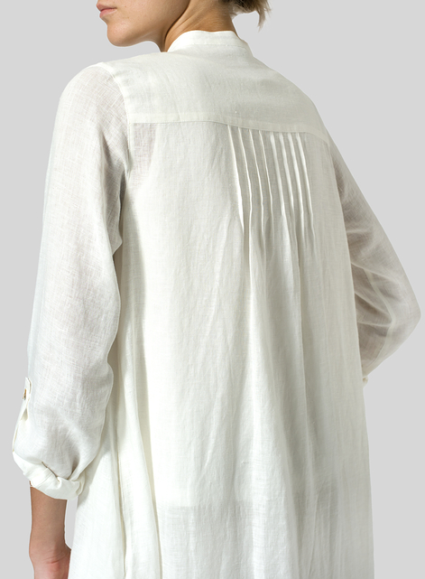 Linen A-Line Long Sleeve Tunic