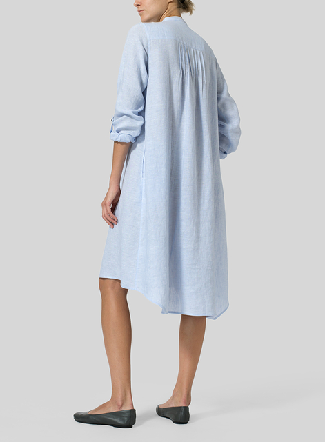 Linen A-Line Long Sleeve Tunic