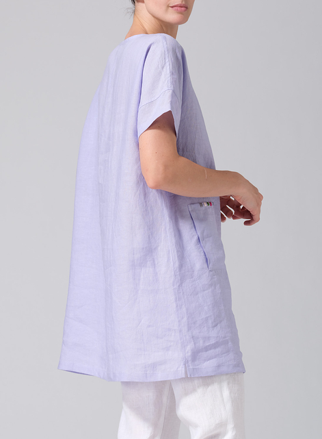 Linen Sweetheart Neckline S/S Tunics