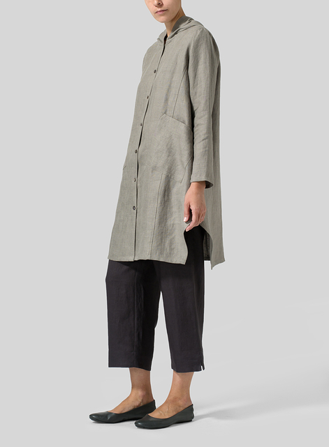 Linen Hooded Shirt