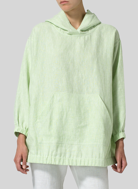 Linen Oversized Hoodie Top