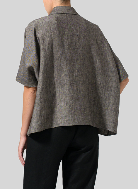 Linen Boxy Sleeves Shirt