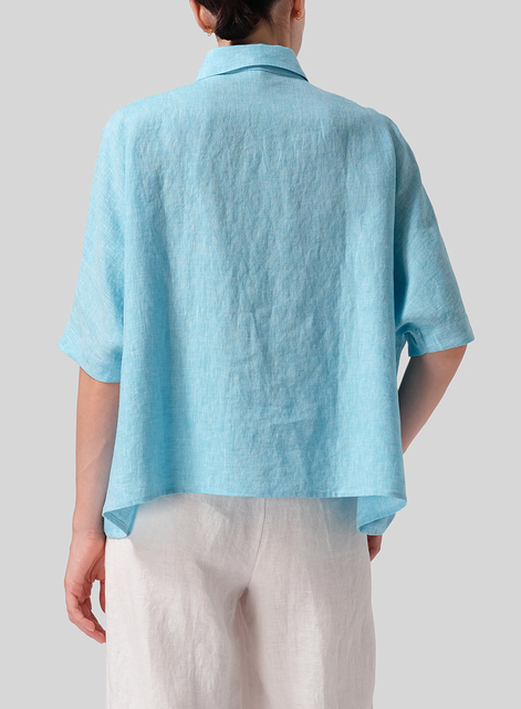 Linen Boxy Sleeves Shirt