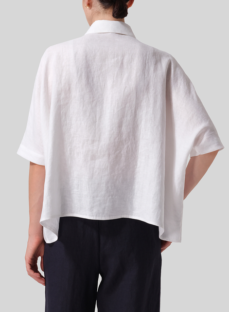 Linen Boxy Sleeves Shirt