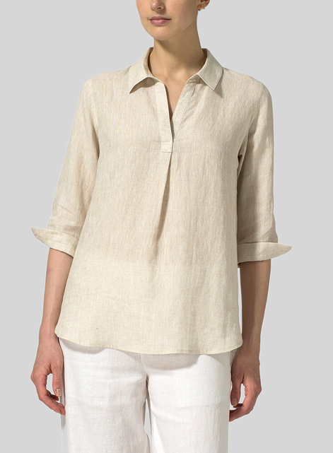 Linen Classic Collar Shirt