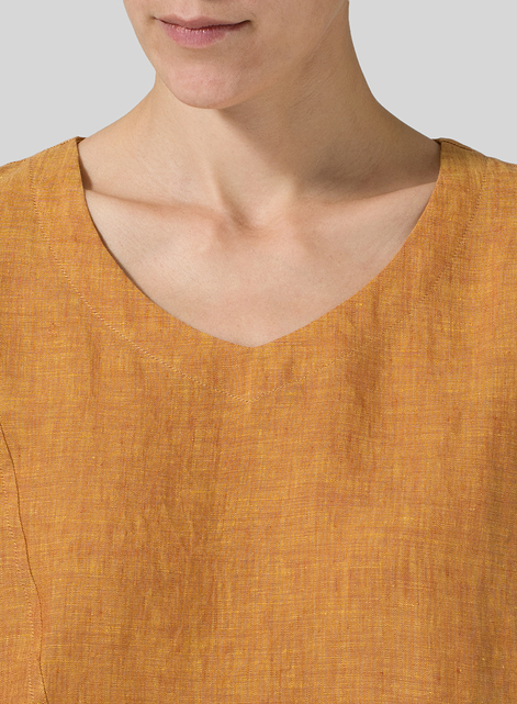 Linen Asymmetrical Hem Tunic