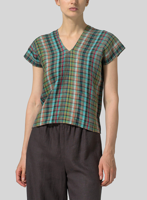 Linen T-square Boxy Top