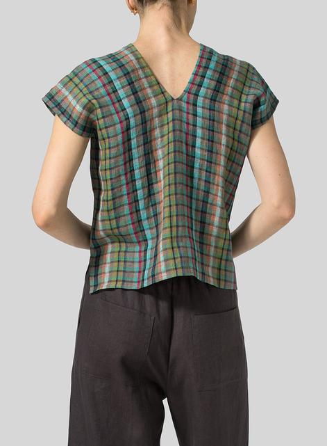 Linen T-square Boxy Top