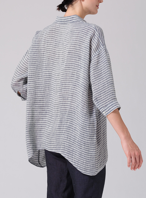 Linen Oversized Straight-Cut Shirt