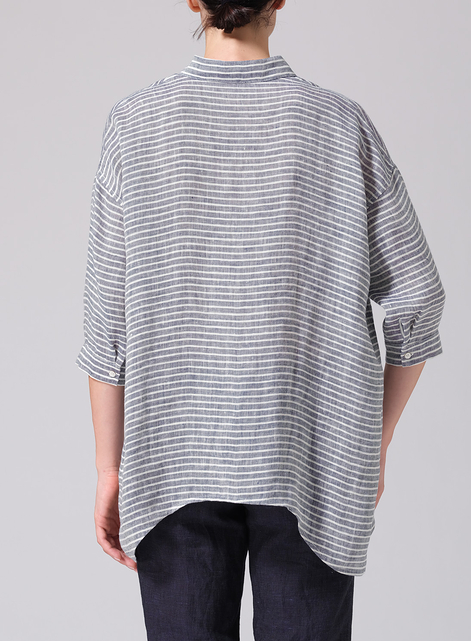 Linen Oversized Straight-Cut Shirt