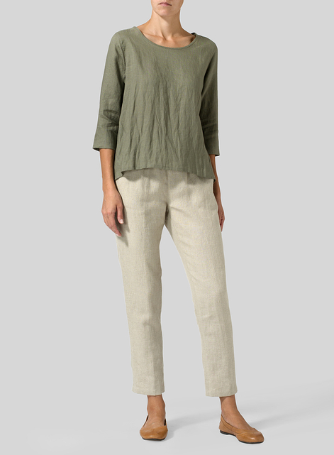 Linen A-line High-Low Top