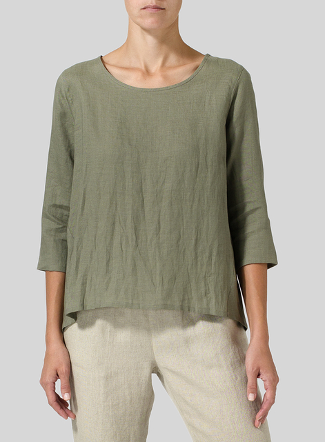 Linen A-line High-Low Top