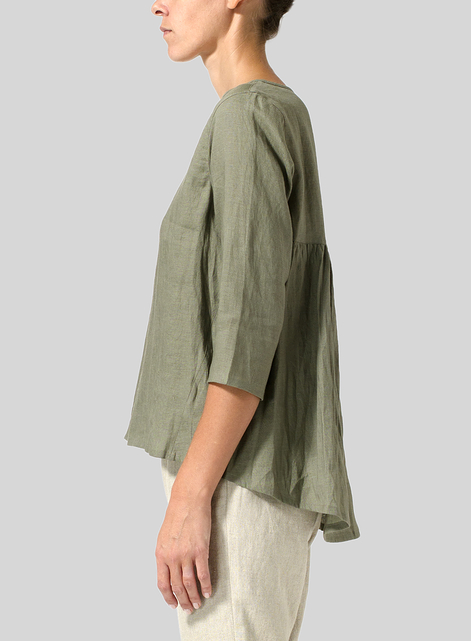 Linen A-line High-Low Top