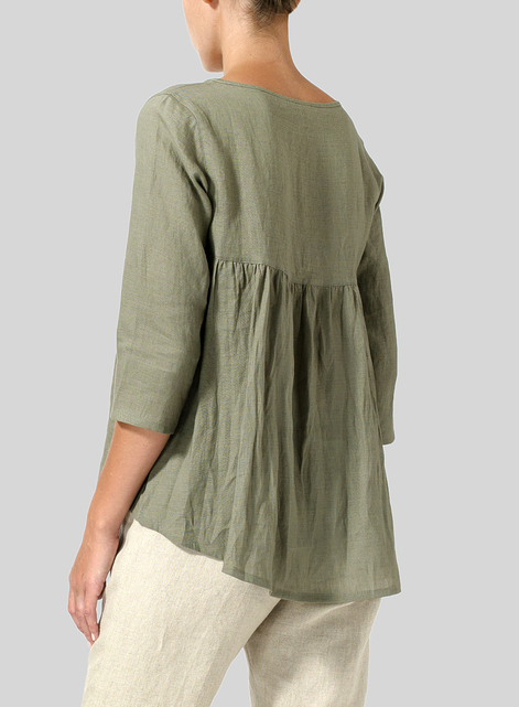 Linen A-line High-Low Top