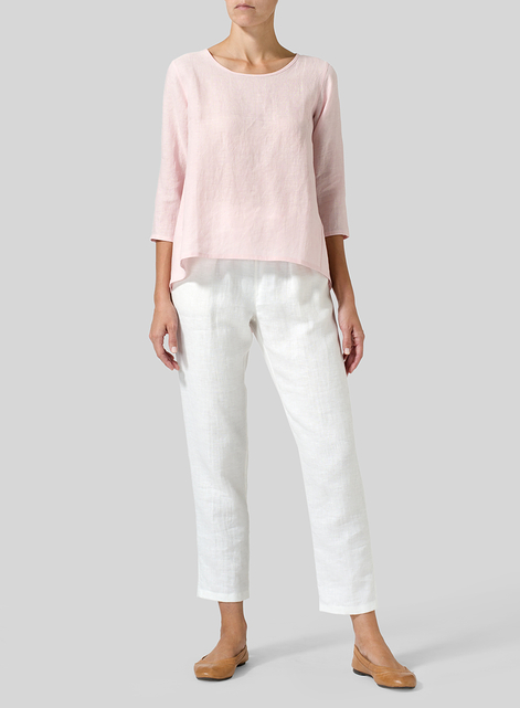 Linen A-line High-Low Top