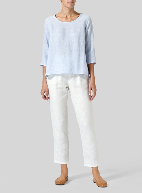 Linen A-line High-Low Top