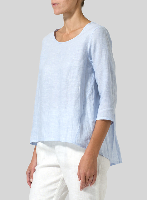 Linen A-line High-Low Top