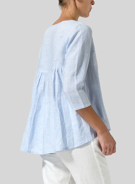 Linen A-line High-Low Top